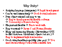 Why Ruby?