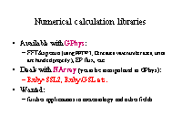 Numerical calculation libraries