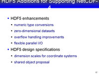 HDF5 Additions for Supporting NetCDF-4