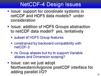 NetCDF-4 Design Issues