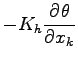 $\displaystyle - K_{h}\DP{\theta }{x_{k}}$