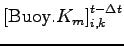 $\displaystyle \left[{\rm Buoy}.K_m\right]_{i,k}^{t - \Delta t}$