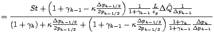 $\displaystyle = \frac{
St
+ \left(
1 + \gamma_{k-1}
- \kappa
\frac{\Delta p_{k-...
...frac{ 1 + \gamma_{k} }{ 1 + \gamma_{k-1}}
\frac{\Delta p_{k}}{\Delta p_{k-1}}
}$